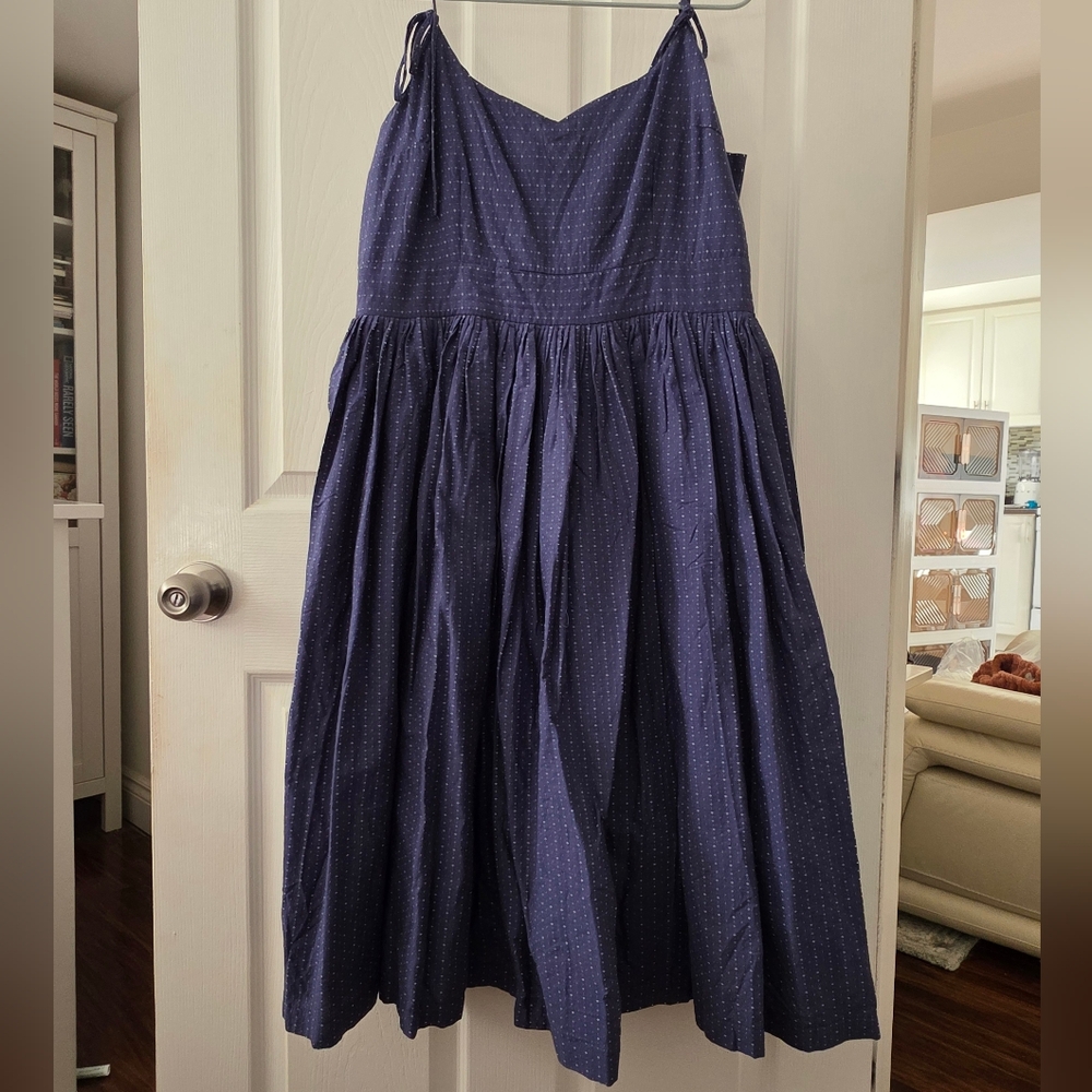 NWOT Modcloth Cotton 50s Style Dress With Pockets Sz. 14 - Picture 2 of 6